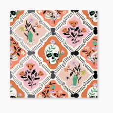 Floral Skulls Halloween Lunch Napkins