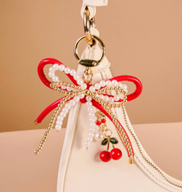 Cherry Bliss Layered Bows Bag Charm