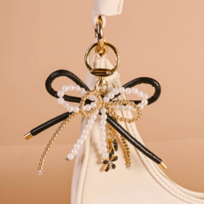 Luxe Glam Layered Bows Bag Charm