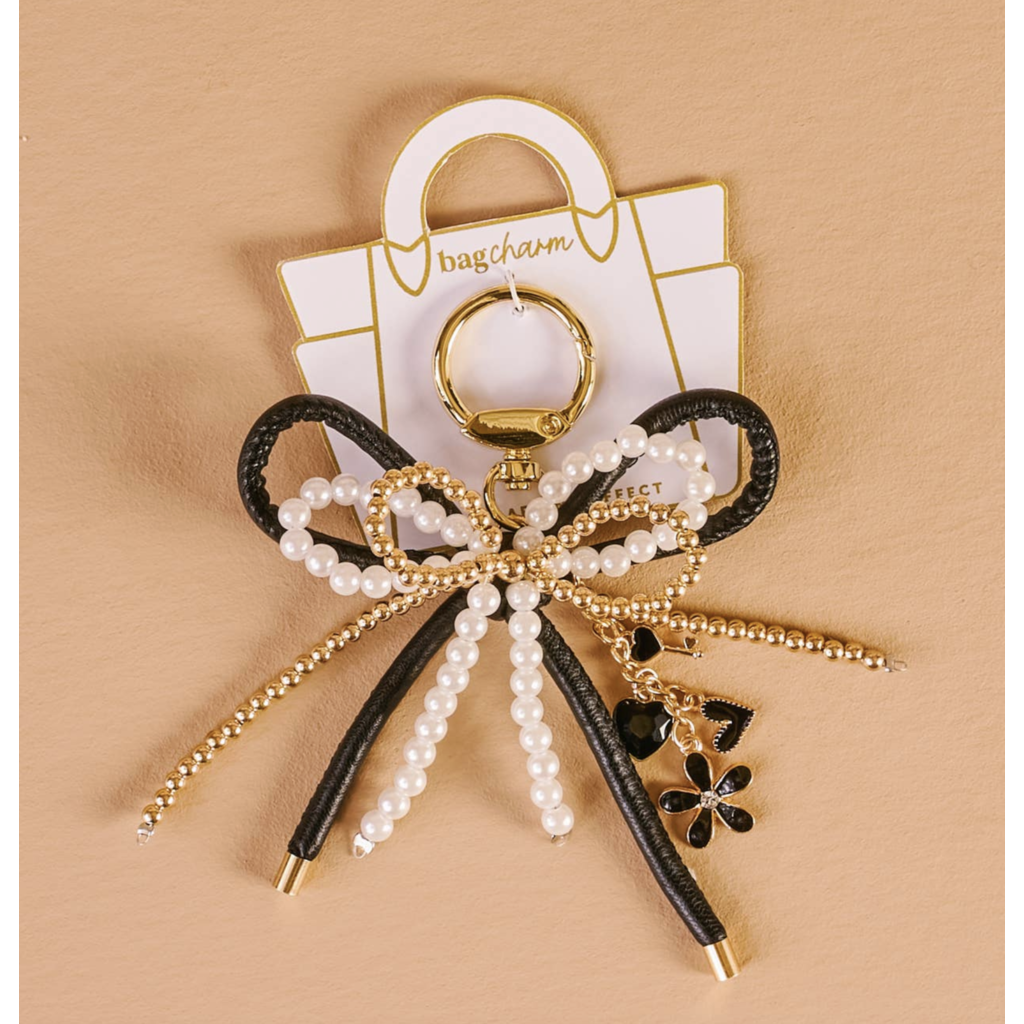 Luxe Glam Layered Bows Bag Charm