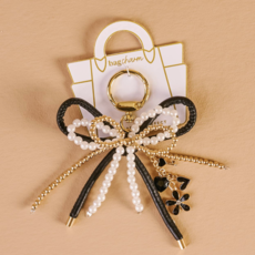 Luxe Glam Layered Bows Bag Charm