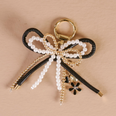 Luxe Glam Layered Bows Bag Charm
