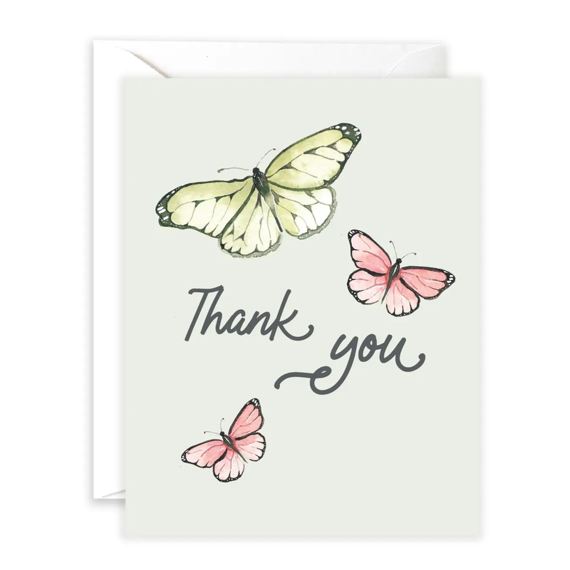 Flutters Of Gratitude Butterflies Thank You Card