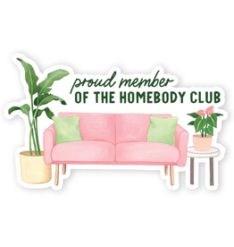 Homebody Club Member Sticker