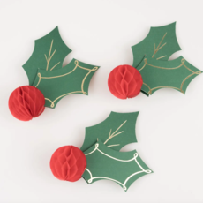 Holly Honeycomb Place Cards