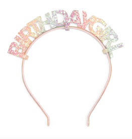 Pastel Rainbow Birthday Girl Headband