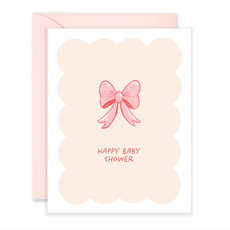 Baby Shower Pink Bow Card