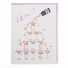 'Champagne Cheers' Congratulations Greeting Card