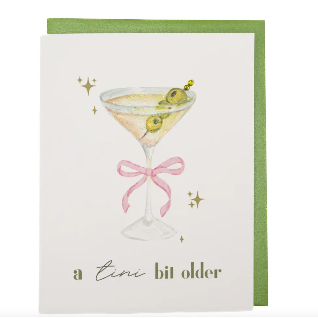 Tini Bit Older Olive Martini Card