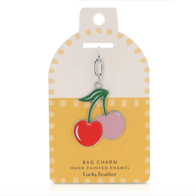 Cherries Enamel Bag Charm