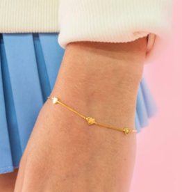 Crushin' Heart Gold Chain Bracelet
