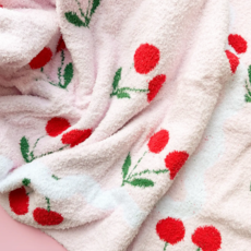 Cherry On Top Plush Cozy Luxury Throw Blanket
