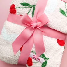 Cherry On Top Plush Cozy Luxury Throw Blanket