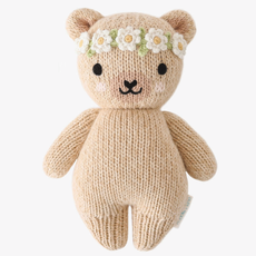 Ivory Floral Baby Honey Bear