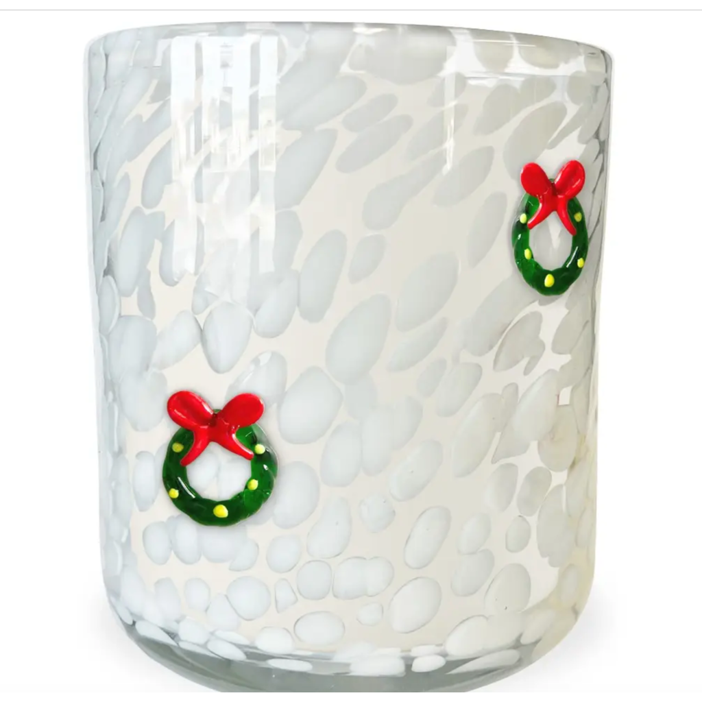 Mistletoe Wreath Holiday Confetti 12oz Candle