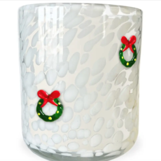 Mistletoe Wreath Holiday Confetti 12oz Candle