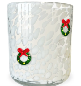 Mistletoe Wreath Holiday Confetti 12oz Candle