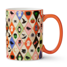 Halloween Argyle Porcelain Mug