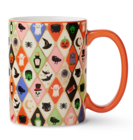 Halloween Argyle Porcelain Mug