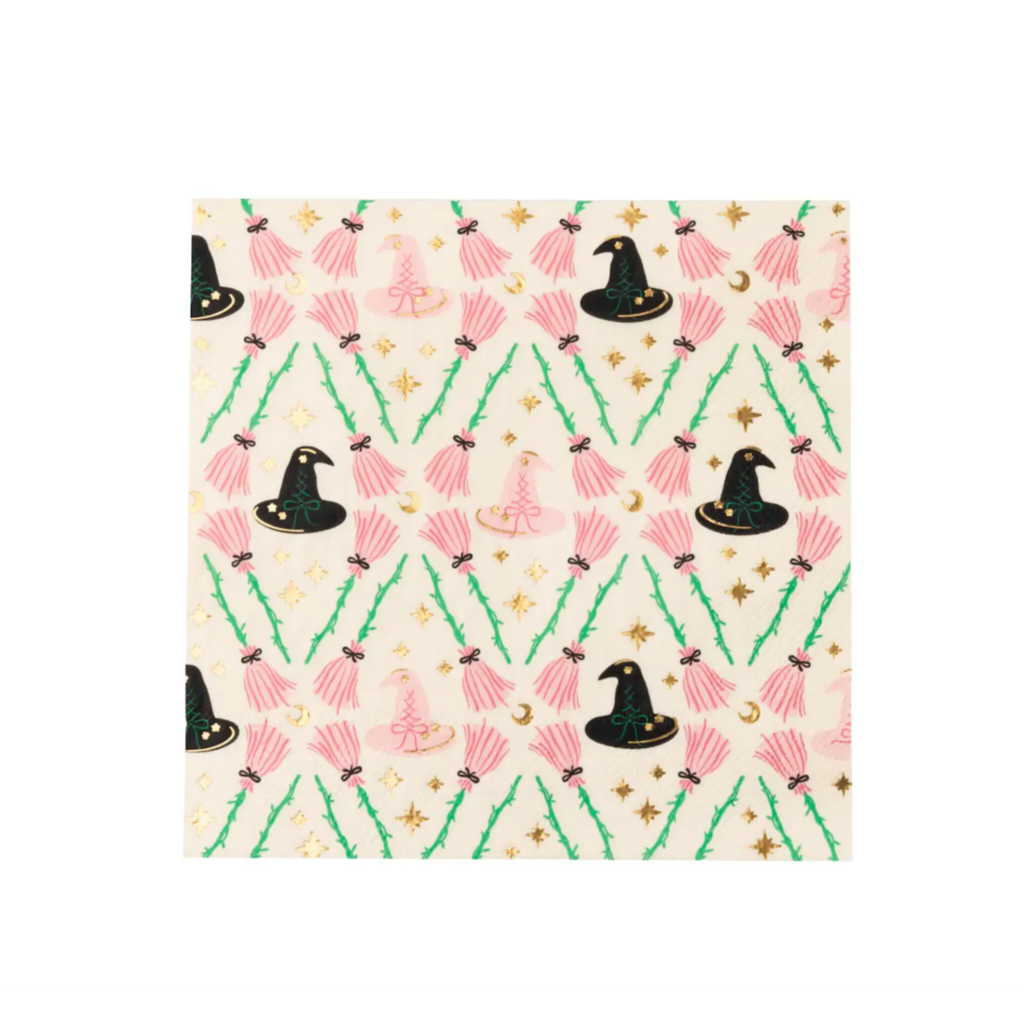 Witch Hat & Broom Large Napkins