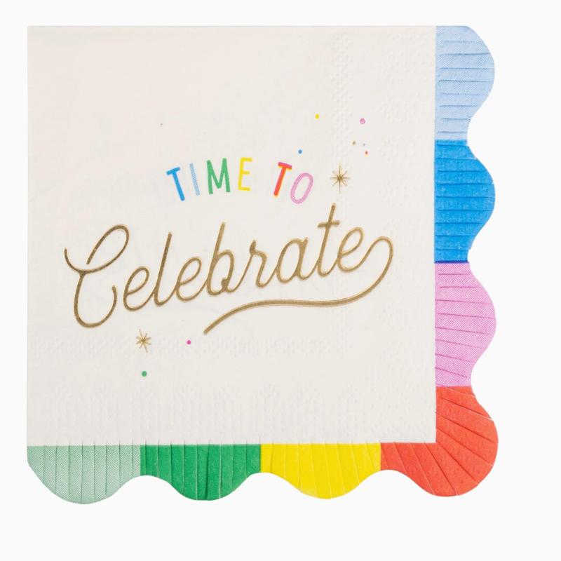 Time to Celebrate Cocktail Napkin