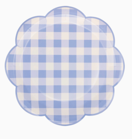 Blue Gingham Paper Plate