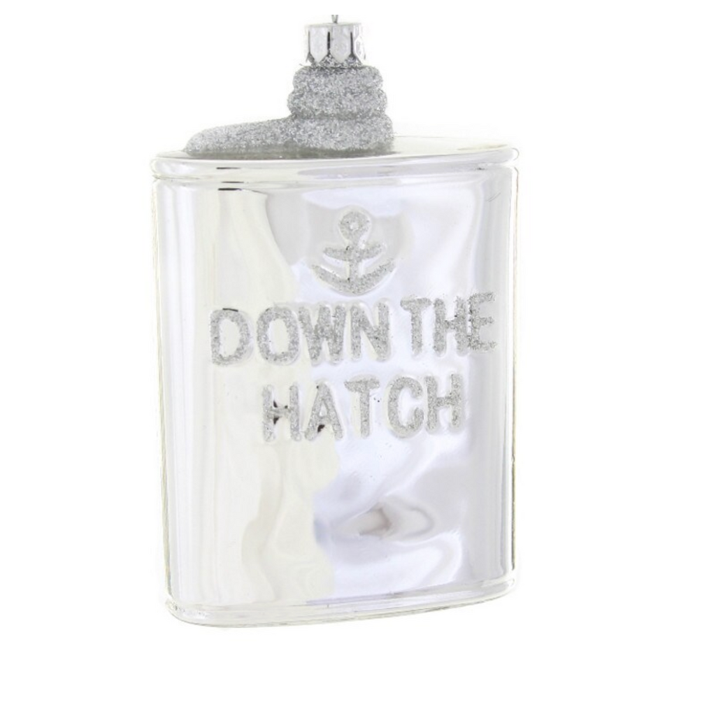 Silver Flask Ornament