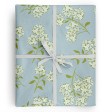 Hydrangea Gift Wrap Flat Sheet