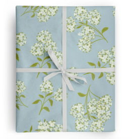 Hydrangea Gift Wrap Flat Sheet