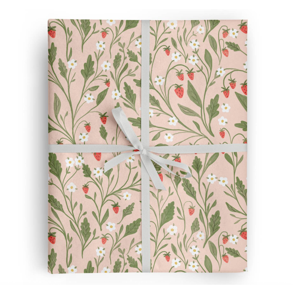 Strawberry Fields Gift Wrap Flat Sheet