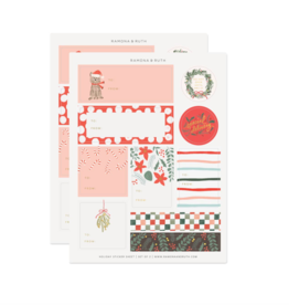 Holiday Gift Tag Sticker Sheet - Set of 2