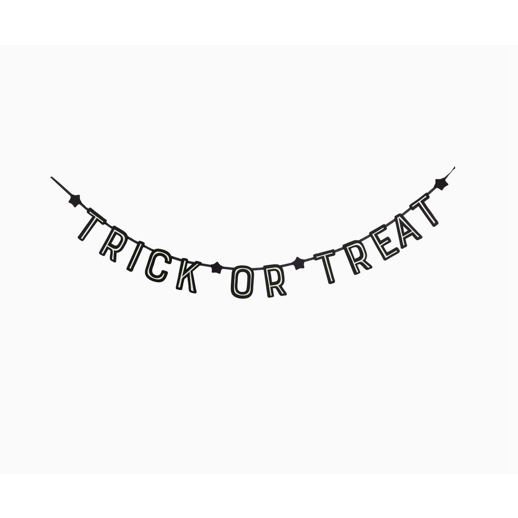 Trick or Treat Felt Banner (glow in the dark)