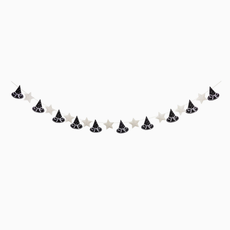 Puffy Felt Witch Hats Banner