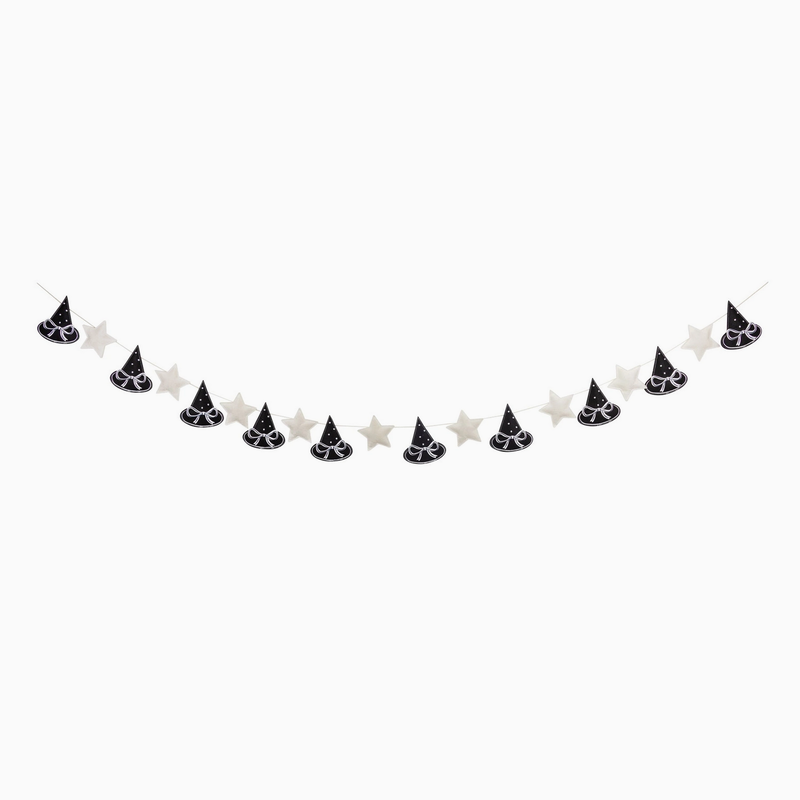 Puffy Felt Witch Hats Banner