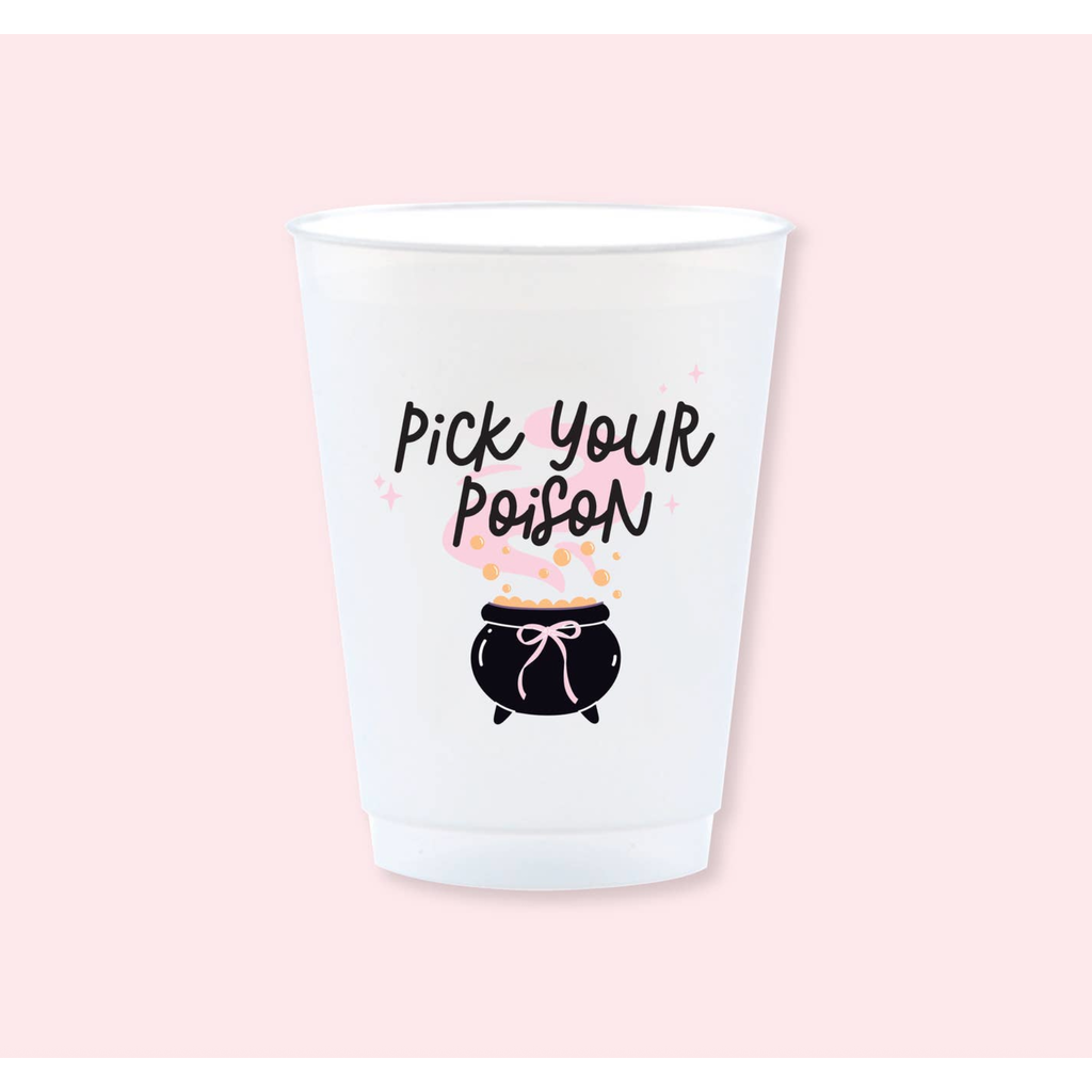 Pick Your Poison Frosted 16oz Cups - Set of 6