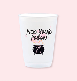Pick Your Poison Frosted 16oz Cups - Set of 6