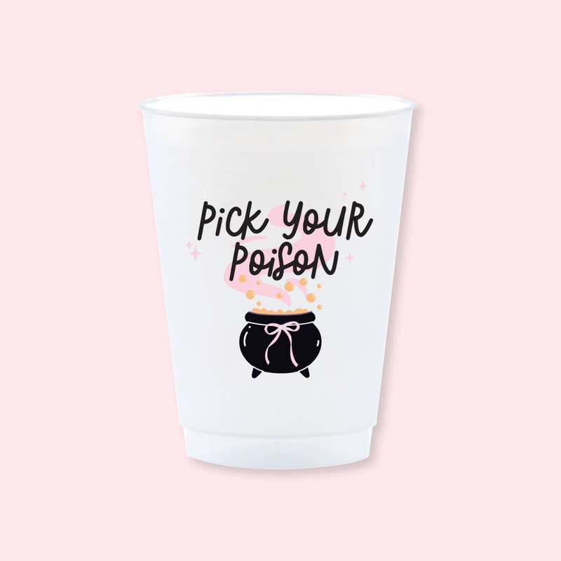 Pick Your Poison Frosted 16oz Cups - Set of 6