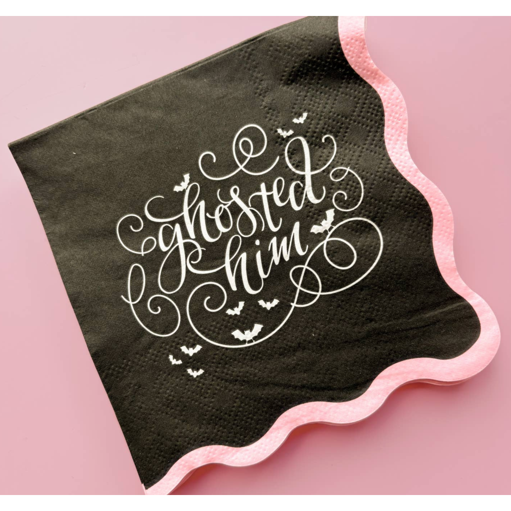Ghosted Him Wavy Halloween Napkins