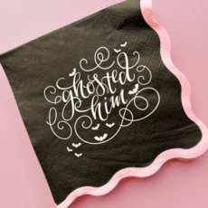 Ghosted Him Wavy Halloween Napkins