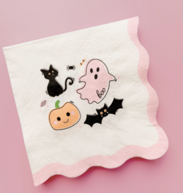 Boo Crew Wavy Halloween Cocktail Beverage Napkins