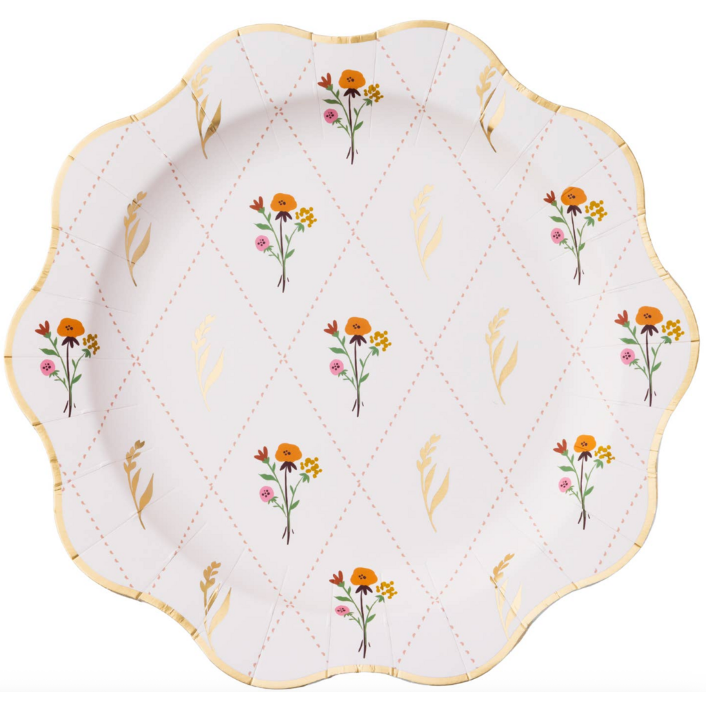 Cozy Fall Floral Dinner Plates