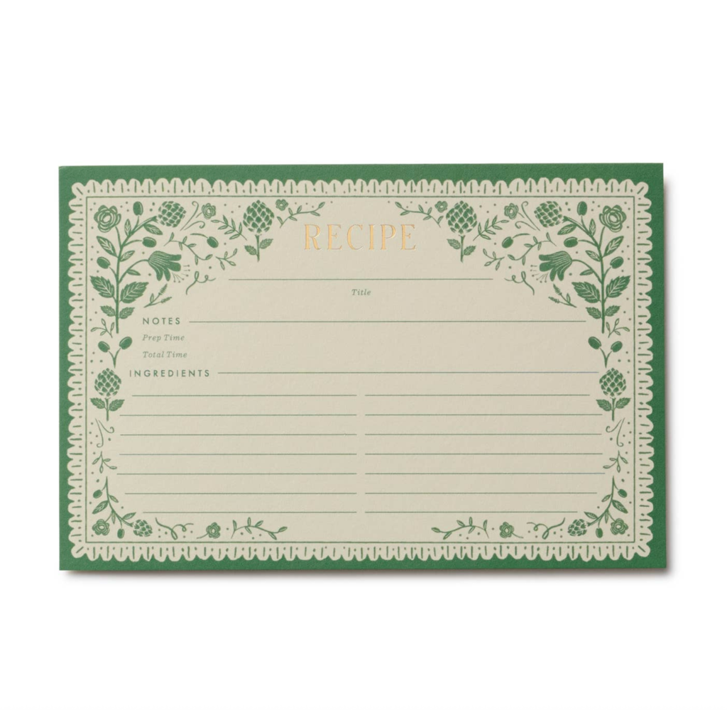 Pack of 12 Artichoke Recipe Cards