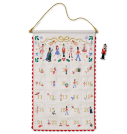 Nutcracker Embroidered Hanging Advent Calendar