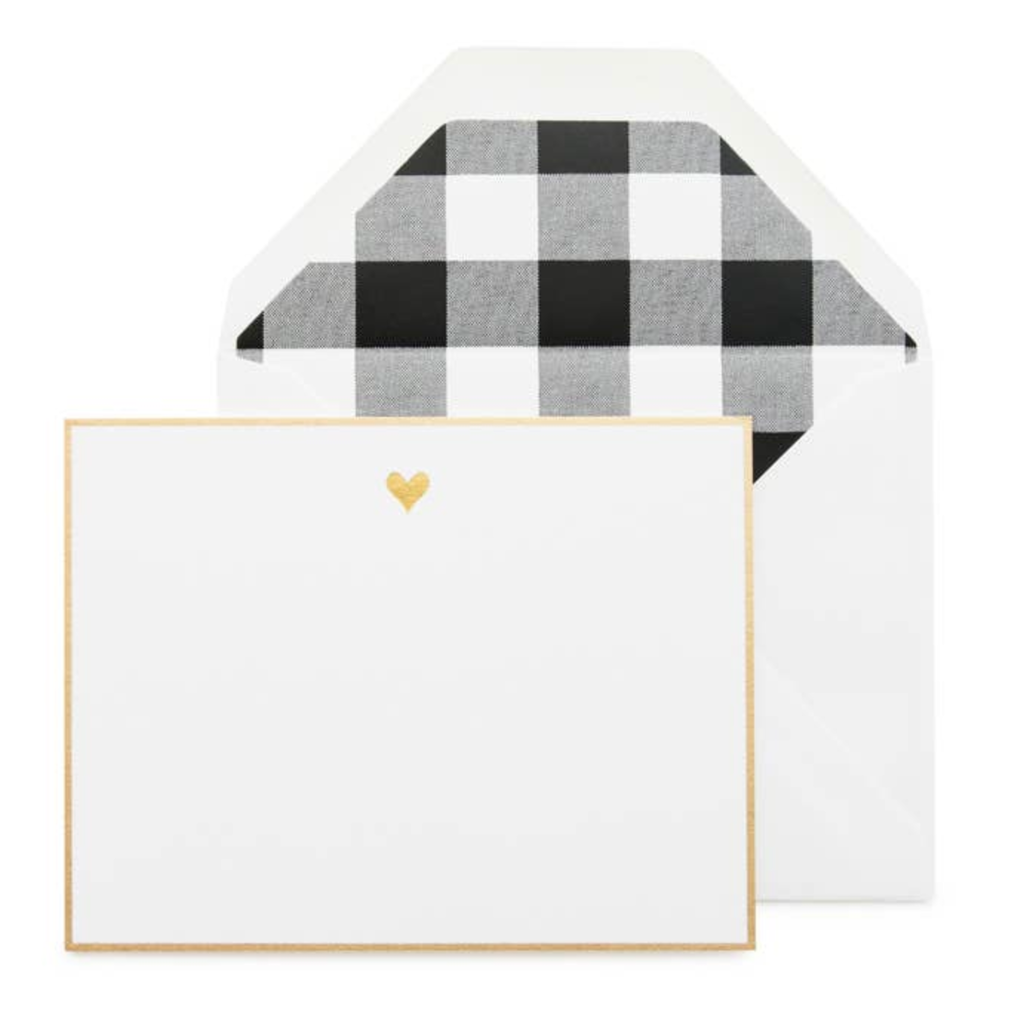 Black Gold Heart Note Set