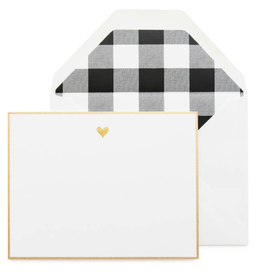 Black Gold Heart Note Set