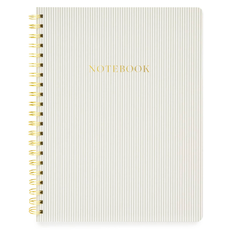 Large Spiral Notebook Grey Stripe