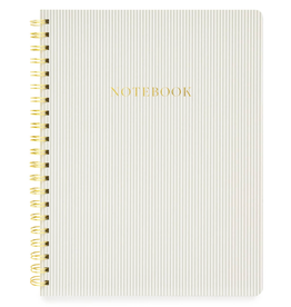 Large Spiral Notebook Grey Stripe