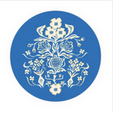 Blue Flower Bouquet Seedlings Coaster