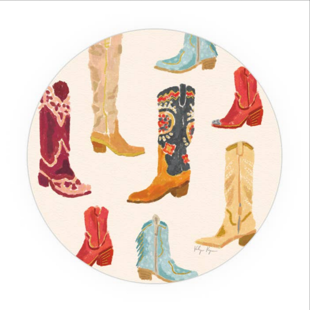 Cowgirl Boots Seedlings Coaster