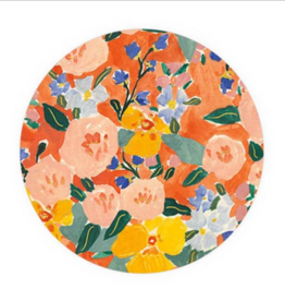 Red + Orange Floral Seedlings Coaster
